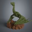 dragon scene.66.jpg Archivo 3D Dragón en la cima de la montaña・Plan imprimible en 3D para descargar