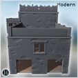 2.jpg Fortified modern building with angular walls, rooftop battlements and rectangular window openings (14) - Modern WW2 WW1 World War Diaroma Wargaming RPG Mini Hobby