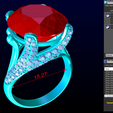 Nhan-nu-da-mau-N4339.png Gemstone ring - Oval stone ring - Diamond ring - N4339