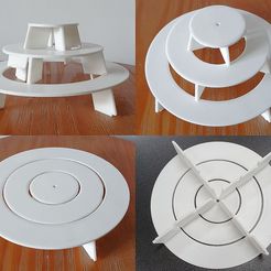 Fotos_Bandeja.jpg Fichier STL gratuit Plateau à dessert à 3 niveaux・Modèle à télécharger et à imprimer en 3D