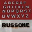 image1.jpg RUSSONE uppercase 3D letters STL file