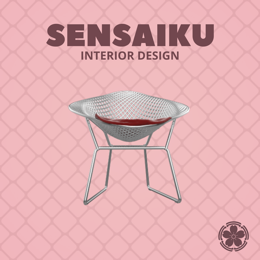 Miniature Replica 1:12 Harry Bertoia 01. Diamond Chair for Miniature Dollhouse - 3D Print Instant Download - Miniature Furniture Designer Series