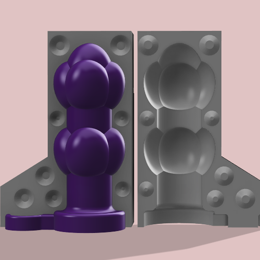 sex toy controlled by app 🍆 Untitled Spinner Dildo Butt Plug Sex Toy (60mm) and Two-Part Mold・Free  STL File for ・Cults