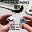 Solar-Panel-Mount-1.jpg Solar Panel Mounting Discs - No-Drill, Hex Nut Recess 5/16th + 1/4 inch, Marine-Grade for Boats, Vans & Off-Grid Applications