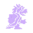 llavero de bowser (1).stl Bowser pixel art style keychain