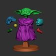 90.jpg Baby Yoda - Holding Chewing and  Reaching for the Ball - Fan Art