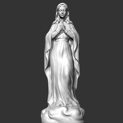 01.png Virgin Mary Statue V2 3D print model