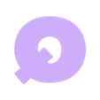 Q.stl Letras do alfabeto - 3D oco