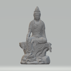 1.png Statue de Bouddha Guanyin Bodhisattva Modèle d'impression 3D