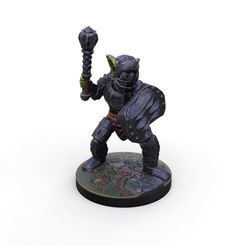 3d-model-armored-goblin-miniature-front.jpg STL file Armored Goblin 28mm Miniature・3D printable design to download