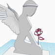 angel-statue-2.png Abstract Sculpture Statue  "Kneeling Angel" Gift Home Decor Figurine, Protection angel, Blessings, Love Angel with Rose