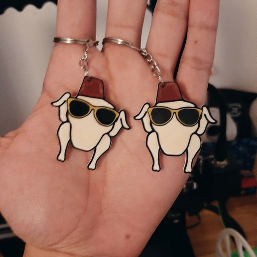 Friends Turkey Joey Chicken Turkey Keychain Keychain Keychain 3D model