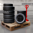 01.png Pallet Jack with Tires 3d printable in various scales