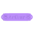 Arthur.stl Очаровательная табличка с именем плюшевого мишки для Артура