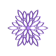 base.stl Multicolor snowflake  3d printed quilling