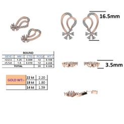 ER-1001.jpg STL-Datei Diamant-Ohrring・Design für 3D-Drucker zum herunterladen