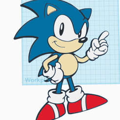 sonic.png Fichier STL Sonic the Hedgehog - Art mural superposé・Plan imprimable en 3D à télécharger