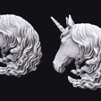 1-9.jpg Basrelief Horse and Unicorn Head