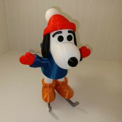 Snoopy Skating (Easy print and Easy Assembly)
