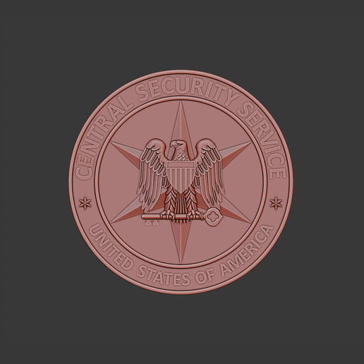 Central Security Service 3d relief .stl file