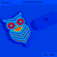 05.png Decorative 8-bit Owl - Desk Sculpture for Decoration - Multi-Part - No Supports - Voxel Art