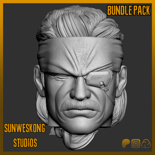 sbund.png MGS4 "Old" Solid Snake Headsculpt & Weapons Bundle Deal