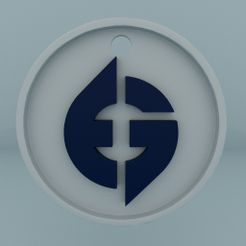 01.jpg Fichier OBJ Porte-clés avec logo EG・Design imprimable en 3D à télécharger