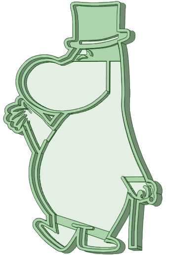 Pappamoomin cookie cutter - 3D model önizlemesi