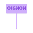 oignon.stl Onion vegetable panel