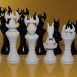BatXadrez01.png Conjunto de Peças de Xadrez "O Cavaleiro das Trevas" - Modelagem Precisa para Impressão Impecável