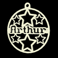 Arthur.png French Names Christmas Xmas Decoration