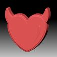 HeartWithHorns.jpg Fichier STL COEUR AVEC CORNES SHAMPOOING SOLIDE ET MOULE POUR POMPE À SAVON・Design pour imprimante 3D à télécharger