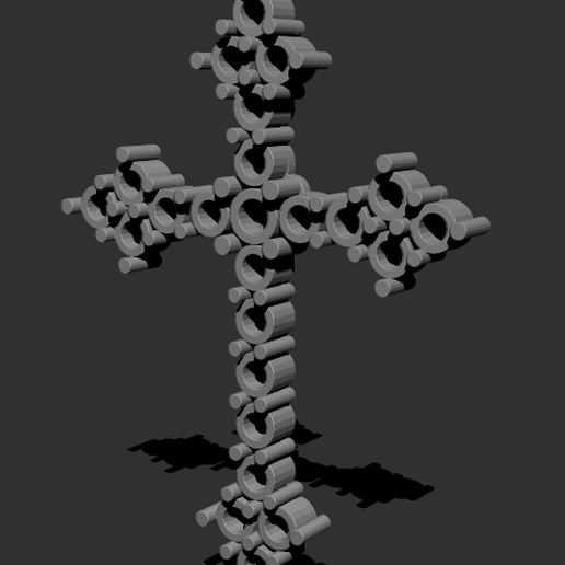 Cross (cross with stones) 3D model