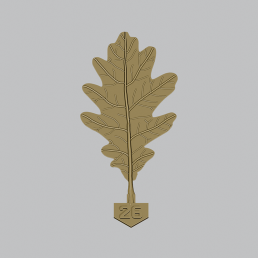 Thanksgiving Oak Leaf 2026 - Raised 26 Stem Tag
