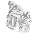stamp.png Mushroom house cookie cutter stamp and outline