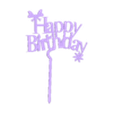 Happy_birthday_topper.stl HAPPY BIRTHDAY CUPCAKE TOPPER