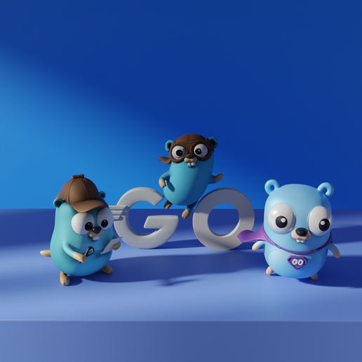 🧑‍💻 Go Golang Gopher Mascots・ STL File for 3D printing・Cults