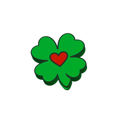 4 Leaf Clover Straw Topper 2 sizes 3MF File included