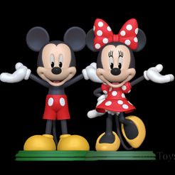 procastinacao.jpg 3D file Mickey Mouse and Minnie Mouse・Model to download and 3D print, SillyToys