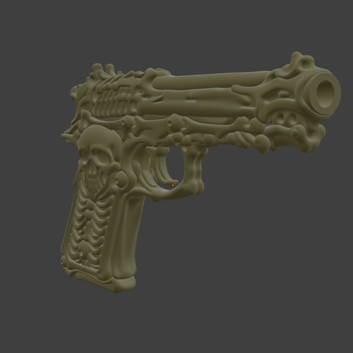 🦴 Bone Pistol・ STL File for 3D printing・Cults
