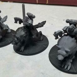 Riders_Printed.jpg Free STL file Wolf Riders from Space・3D printing idea to download, Gr4zhopeR