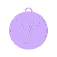 Vegan Keychain v1.stl Vegan/Vegetarian logo Keychain