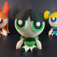 Buttercup-1.jpg Fichier STL Powerpuff Girls : Poupée Bouton d'or (aucun support nécessaire)・Objet pour impression 3D à télécharger