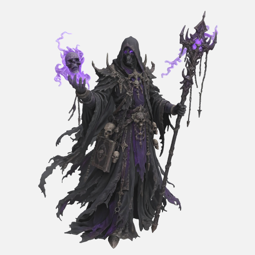 🧙 Shadow Sorcerer STL | Dark Fantasy Mage Figure for Dioramas & Display ...