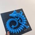 Хрустальный дракон, артикулирующее животное Flexi Wiggle Pet, печать на месте, фантазия