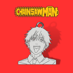 Diseño-sin-título-31.png STL file chainsaw man keychain / earrings・3D print model to download