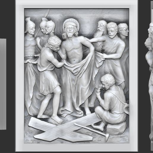 10-X-STAZIONE-Gesù-spogliato-dalle-vesti-60-75-9mm.jpg Way Of The Cross-14 Stations of  Cross  Via Dolorosa Via Crucis