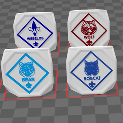 Scouts.png Free 3MF file Cub Scout Ranks・3D printer model to download