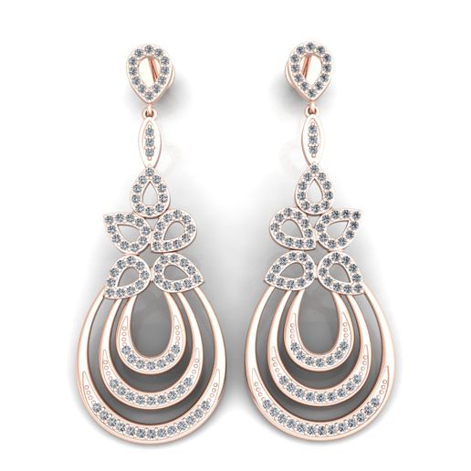 Fancy Earring , Pendent , Solitail Ring And Engagement Ring 3D model