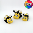 Flexi-Bee-Remb-Studios-5.png Cute Flexi Bee | Print-in-place | Без поддержки